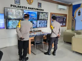 Kapolresta Banyuwangi pantau langsung Pos Pam ASDP Ketapang, pastikan arus mudik lancar, Selasa (17/3/2026)(Istimewa)