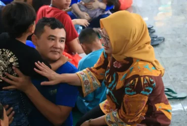 Lapas Banyuwangi saat memberikan layanan kunjungan Hari Raya Idul Fitri yang aman dan nyaman bagi keluarga warga binaan, Selasa (24/3/2026) (foto: dok Humas Lapas)