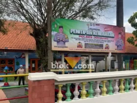 Salah satu tempat penitipan kendaraan gratis polres Jombang.(blok-a.com/Syahrul Wijaya)