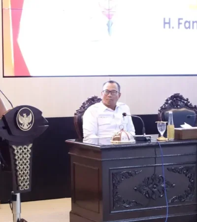 Bupati Gresik Fandi Akhmad Yani membuka Musker PMI Kabupaten Gresik Tahun 2026 (foto: ist)