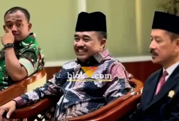 Wakil Ketua I DPRD Kabupaten Blitar, H. M. Rifa’i dalam acara Pengukuhan Pimpinan Dewan Koperasi Indonesia Daerah (Dekopinda) Kabupaten Blitar Masa Jabatan 2025–2030 (foto: Blok-a.com/Fajar)