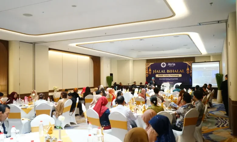 Acara halalbihalal Perhimpunan Hotel dan Restoran Indonesia (PHRI) Kota Malang di Atria Hotel Malang, Senin (20/4/2026) (foto: dok Atria Hotel for Blok-a.com)