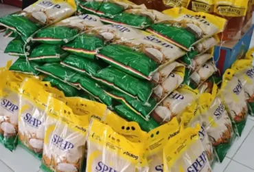 Teks: Support beras SPHP dan MinyaKita dari Perum Bulog Mojokerto di koperasi Desa Merah Putih Desa Seduri, Mojosari.(blok-a.com/Syahrul Wijaya)