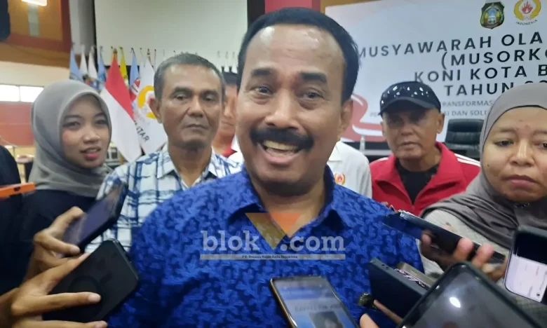 Mohammad Samanhudi Anwar, secara resmi terpilih menjadi Ketua KONI Kota Blitar masa bakti 2026–2030 (foto: Blok-a com/Fajar)