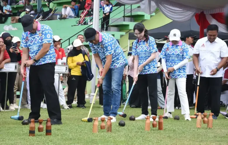 Pembukaan Jatim Open Woodball 2026 di Stadion Jenggolo Sidoarjo yang memperebutkan Piala Gubernur (foto: ist)