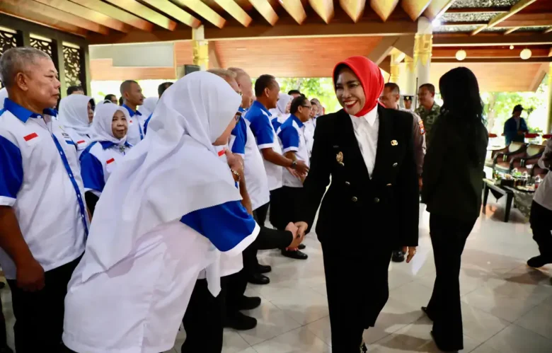 Wakil Bupati Sidoarjo, Mimik Idayana saat acara pelantikan pengurus KORMI periode 2025-2029 di Pendopo Delta Wibawa, Rabu (20/5/2026)