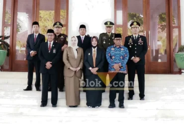 Jajaran pejabat lingkungan Pemkab Bojonegoro dalam Upacara Harkitnas ke-118 (foto: ist)