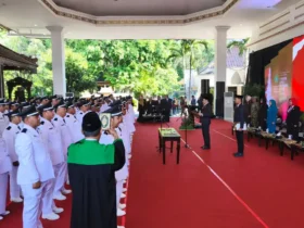Prosesi pelantikan 80 kades terpilih oleh Bupati Sidoarjo, di Pendopo Delta Wibawa, Senin (29/6/2026) (foto: istimewa)