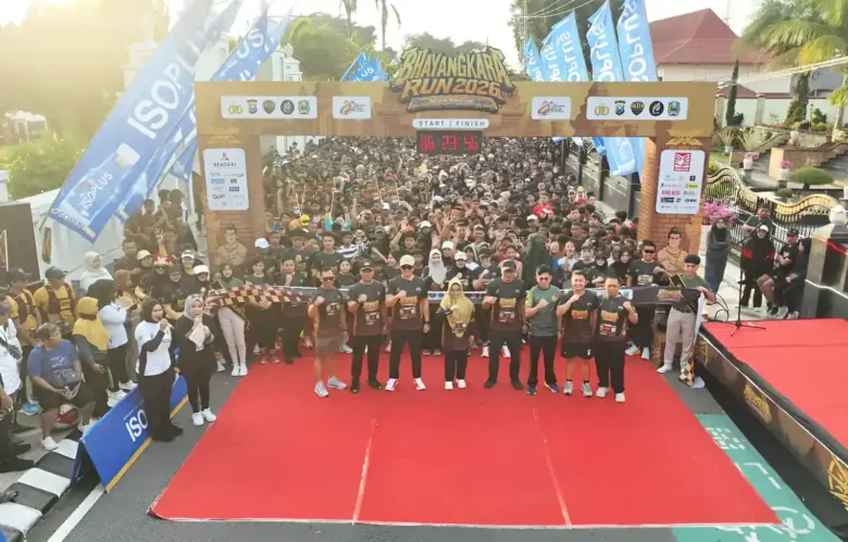 Foto bersama Forkopimda saat Bhayangkara Run Magetan 2026 (foto: istimewa)