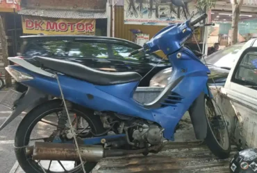 Motor Suzuki Shogun yang terlibat kecelakaan di jalan Pattimura Sengon, Jombang (Dokumen Satlantas Polres Jombang)