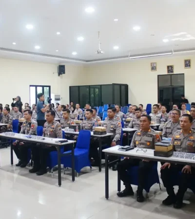 Latihan Pra Operasi (Latpraops) guna mematangkan kesiapan dan menyamakan pola tindak di lapangan (foto: dok. Polres Malang)