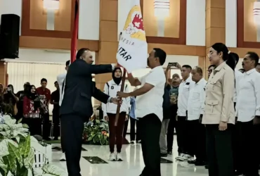 Pelantikan Pengurus Komite Olahraga Nasional Indonesia (KONI) Kota Blitar masa bakti 2026–2030 di Gedung Kusumo Wicitro Kota Blitar (foto: blok-a.com/Fajar)
