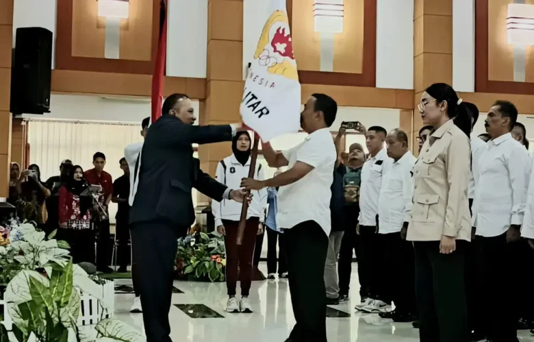 Pelantikan Pengurus Komite Olahraga Nasional Indonesia (KONI) Kota Blitar masa bakti 2026–2030 di Gedung Kusumo Wicitro Kota Blitar (foto: blok-a.com/Fajar)