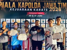 Sambut Hari Bhayangkara ke-80, Atlet Karate Polresta Banyuwangi Borong Medali di Kapolda Jatim Cup 2026 (foto: Blok-a.com/istimewa)