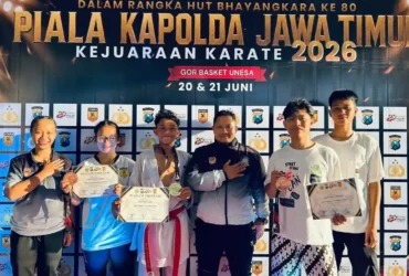 Sambut Hari Bhayangkara ke-80, Atlet Karate Polresta Banyuwangi Borong Medali di Kapolda Jatim Cup 2026 (foto: Blok-a.com/istimewa)
