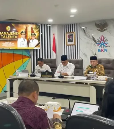 Bupati Mojokerto Gus Barra dalam acara pemaparan progress implementasi Manajemen Talenta ASN (Dokumen Kominfo)