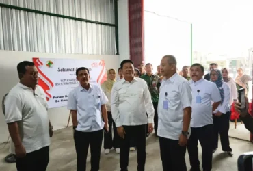 Bupati Sidoarjo, Subandi, menerima kunjungan Tenaga Ahli Utama Deputi V Kantor Staf Presiden (KSP), Letjen TNI (Purn) Arif Rahman, Jumat (12/6/2026) (foto: istimewa)