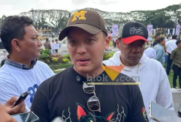Ketua DPC Gerindra Kota Malang, Moreno Suprapto sebut dukungan untuk MBG murni aspirasi masyarakat bukan aksi tandingan (foto: Blok-a.com / Yogga Ardiawan)