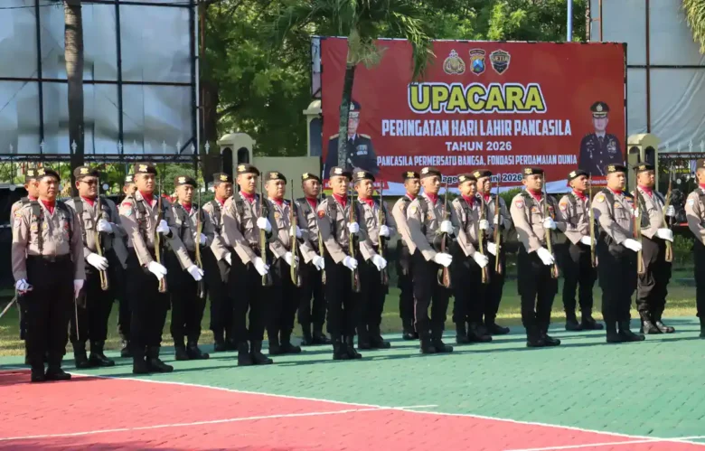 Upacara Peringatan Hari Lahir Pancasila oleh Polres Magetan (foto: ist)
