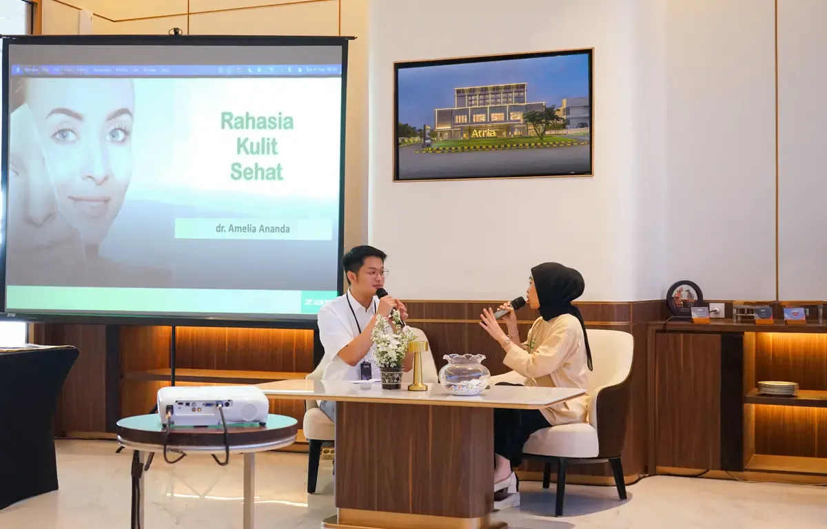Talkshow pentingnya kulit sehat di Bateeq Lounge Atria Hotel Malang (foto: dok. Atria Hotel Malang for Blok-a.com)