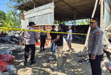 Penemuan mortir di gudang barang rongsokan di Desa Kedungpendaringan, Kecamatan Kepanjen Kabupaten Malang (Humas Polres)