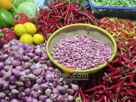 Awal Juli, harga cabai Pasar Daerah Genteng I anjlok, Rabu (01/07/2026)(foto: Blok-a.com/Kuryanto)