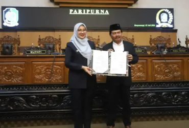DPRD Banyuwangi Setujui Raperda Pertanggungjawaban APBD 2025 Jadi Perda, Jum'at (03/07/2026) (foto: Blok-a.com/Istimewa)