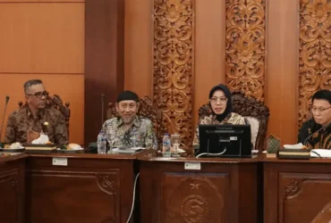 Sekda Sidoarjo, Fenny Apridawati saat menerima Direktur LSWare Inc, Kim Mansun, perusahan cyber security asal Korea Selatan (foto: istimewa)