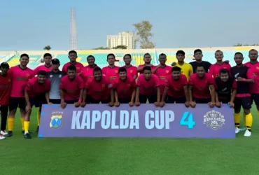 Tim Sepak Bola Polresta Banyuwangi, berhasil meraih Juara 3 Kapolda Cup IV Jawa Timur (foto: dok Polresta)