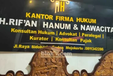Kantor Firma Hukum H. Rif'an Hanum & Nawacita (foto: Blok-a.com/Syahrul Wijaya)
