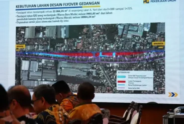 Paparan data pembebasan lahan terkait pembangunan fly over Gedangan, Sidoarjo (foto: istimewa)