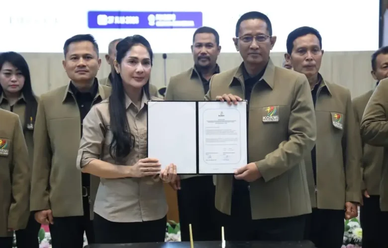 Ketua KORMI Jember yang baru, Tri Basuki usai resmi dilantik oleh Ketua KORMI Jatim di Pendopo Wahyawibawagraha, Senin (27/7/2026) (foto: istimewa)