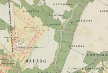 Peta Belanda tahun 1882 menunjukkan kawasan yang kini dikenal sebagai Sawojajar masih bernama Wangsan. (istimewa)