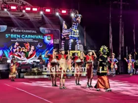 BEN Carnival 2026 di Blitar hadir malam hari, tampilkan budaya Nusantara, gabungkan tradisi dan modern serta dorong pariwisata daerah (foto: Blok-a.com/Fajar)
