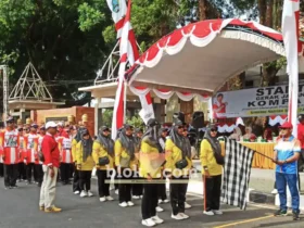 Gerak Jalan Kompak 10 KM Magetan-Kawedanan Kemenag Magetan (foto: blok-a.com/Nanda Bagoes)