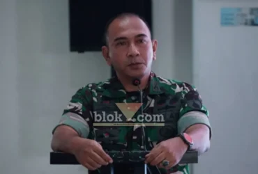 Kasdim 0804/Magetan Mayor Inf. Tomy Fedi Anugrahan saat memberikan arahan kepada calon paskibraka (foto: Blok-a.com/Nanda Bagoes)
