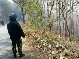 Kebakaran lahan 12 hektare di Gunung Geger Pagak, Kabupaten Malang (foto: istimewa)