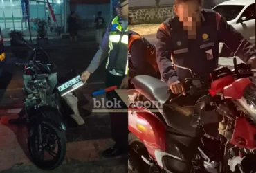 Kondisi motor Honda Vario usai alami laka tunggal, serta Honda Scoopy setelah bertabrakan dengan truk Tangki Hino di Jalan Raya Banyuwangi-Jember, Rabu-Jumat (12-14/08/2026) (foto: Blok-a.com/Kuryanto)