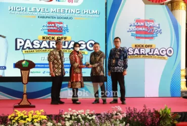 Pemkab Sidoarjo luncurkan Pasar Jago, sistem retribusi digital pasar daerah (foto: Blok-a.com/Fahmi Rosyidi)