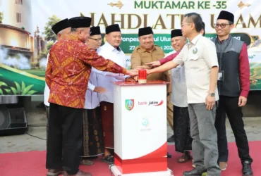 Bupati Jombang launching posko ramah Muktamirin bersama Panlok Muktamar ke-35 NU (Foto: Kominfo)