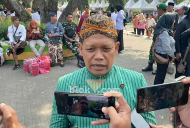 Sekda Kabupaten Magetan Welly Kristanto saat dikonfirmasi usai upacara HUT RI ke-81 (foto: Blok-a.com/Nanda Bagoes)