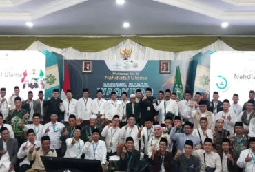 Sidang Bahtsul Masail Waqi’iyah dipimpin oleh KH Mahbub Maafi dan KH Muhammad Faiz selaku Perumus (Foto: istimewa)