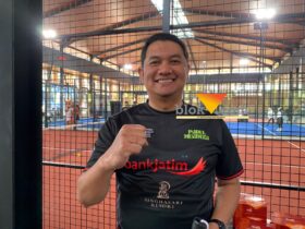Pemimpin Bank Jatim Cabang Batu, Andri Sastrawan saat ditemui awak media dalam kegiatan Padel Merdeka (blok-a.com / Yogga Ardiawan)