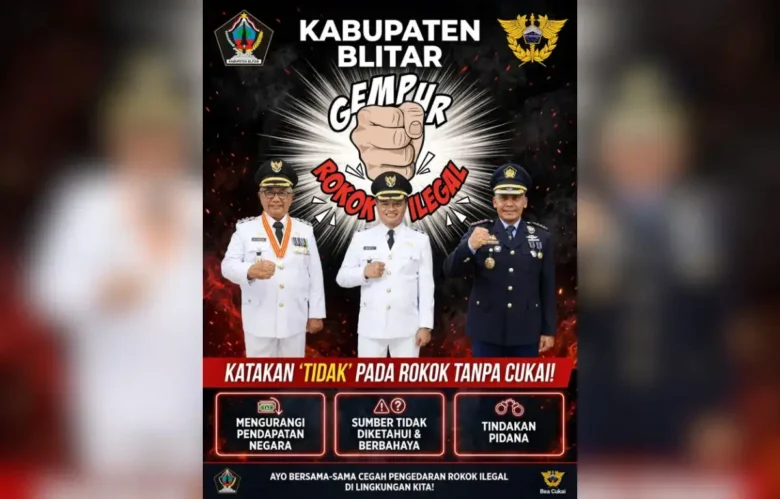 Kabupaten Blitar dan Bea Cukai Gaungkan Gerakan "Gempur Rokok Ilegal"