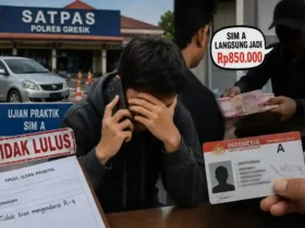 foto: ilustrasi ujian sim a tidak lulus diminta bayar