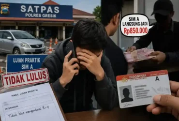 foto: ilustrasi ujian sim a tidak lulus diminta bayar