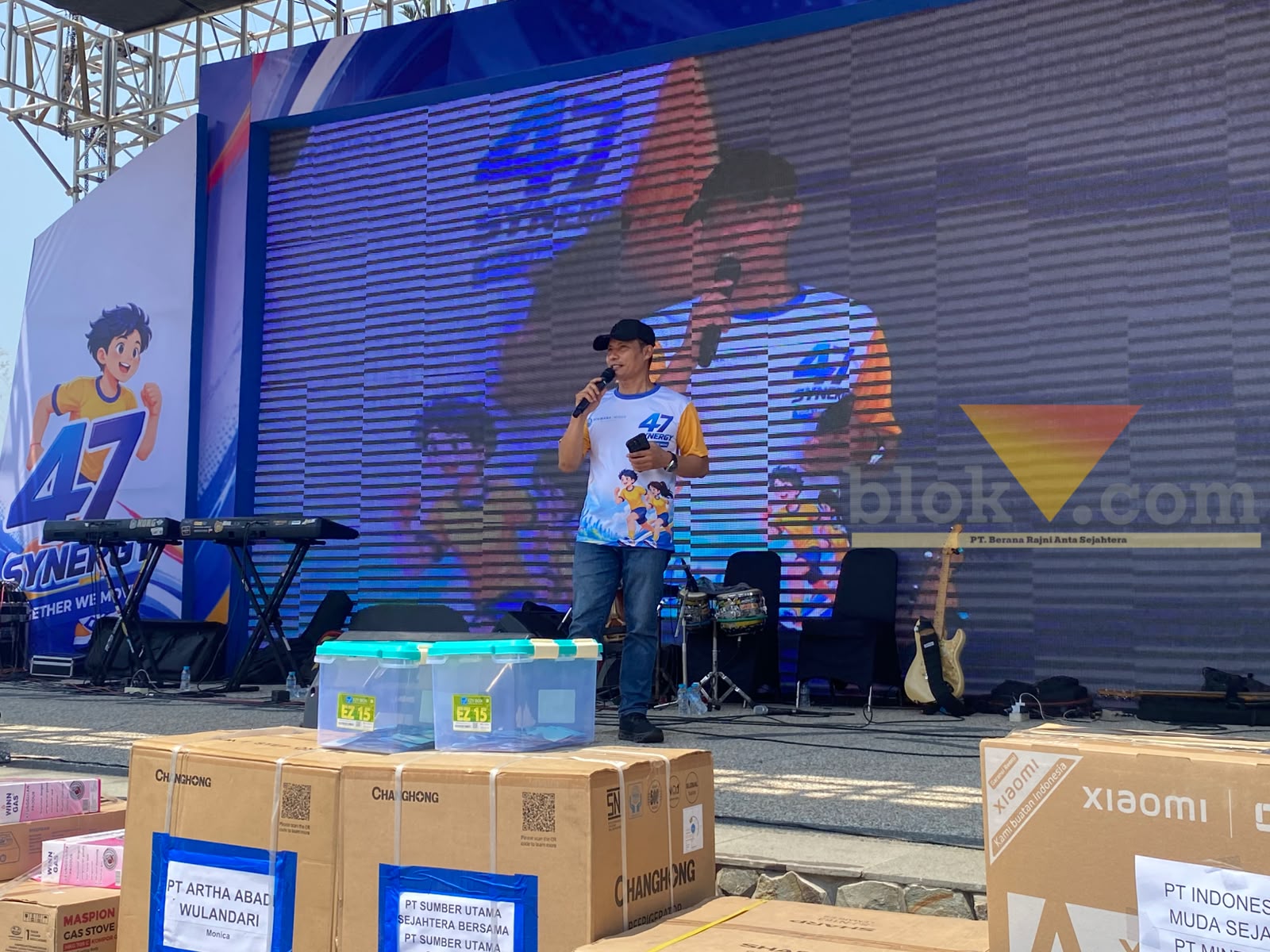 Ketua DPC Hiswana Migas Malang, Ahmad Bashori saat memberikan sambutan di acara puncak HUT Hiswana ke-47 di Shanaya Resort Malang, Minggu (20/9/2026) (blok-a/Bob Bimantara Leander)