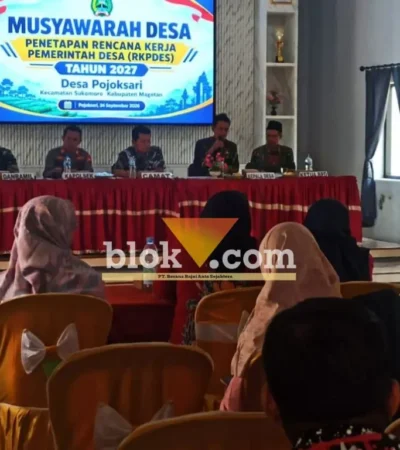 Musdes penetapan RKPDes Desa Pojoksari, Sukomoro (foto: blok-a.com/Nanda Bagoes)