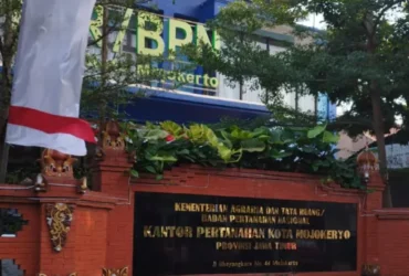 Kantor ATR/BPN jalan Bhayangkara no.44 Kota Mojokerto.(foto: blok-a.com/Syahrul Wijaya)