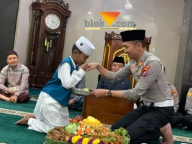 Kasatlantas Polres Malang, AKP Muhammad Alif Chelvin dalam kegiatan peringatan HUT Lalu Lintas Bhayangkara (foto: blok-a.com / Yogga Ardiawan)
